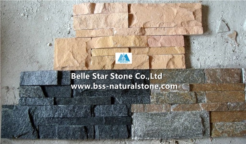 Green Split Face Slate 18x35cm Ledgestone,Riven Slate Culture Stone,Green Slate Stacked Stone,Slate S Cut Stone Cladding,Natural Slate Wall Panels,S Cut Stone Panels,Thin Stone Veneer Facade