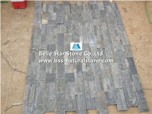 Grey Split Face Slate S Cut Ledgestone,Riven Slate Culture Stone,Grey Stone Cladding,Grey Slate Stacked Stone,Slate Thin Stone Veneer,Natural Stone Wall Panels,Landscaping Wall Cladding