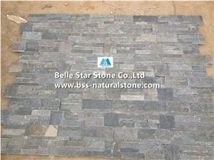 Grey Split Face Slate S Cut Ledgestone,Riven Slate Culture Stone,Grey Stone Cladding,Grey Slate Stacked Stone,Slate Thin Stone Veneer,Natural Stone Wall Panels,Landscaping Wall Cladding