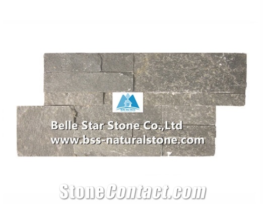 Grey Split Face Slate S Cut Ledgestone,Riven Slate Culture Stone,Grey Stone Cladding,Grey Slate Stacked Stone,Slate Thin Stone Veneer,Natural Stone Wall Panels,Landscaping Wall Cladding