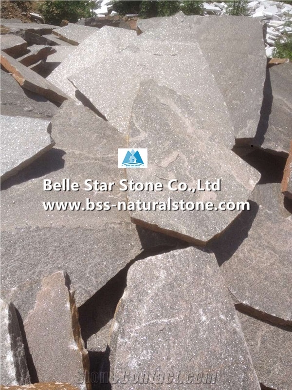 Pink Quartzite Random Flagstone,Quartzite Crazy Stone,Pink Flagstone Walkway Pavers,Pink Quartzite Irregular Flagstones,Quartzite Flagstone Wall,Natural Flagstone Courtyard,Landscaping Stone Pavers