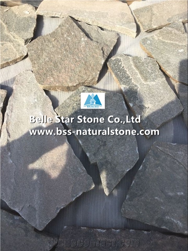 Pink Quartzite Random Flagstone,Quartzite Crazy Stone,Pink Flagstone Walkway Pavers,Pink Quartzite Irregular Flagstones,Quartzite Flagstone Wall,Natural Flagstone Courtyard,Landscaping Stone Pavers