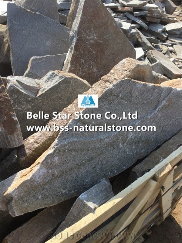 Pink Quartzite Random Flagstone,Quartzite Crazy Stone,Pink Flagstone Walkway Pavers,Pink Quartzite Irregular Flagstones,Quartzite Flagstone Wall,Natural Flagstone Courtyard,Landscaping Stone Pavers