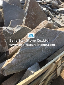 Pink Quartzite Random Flagstone,Quartzite Crazy Stone,Pink Flagstone Walkway Pavers,Pink Quartzite Irregular Flagstones,Quartzite Flagstone Wall,Natural Flagstone Courtyard,Landscaping Stone Pavers