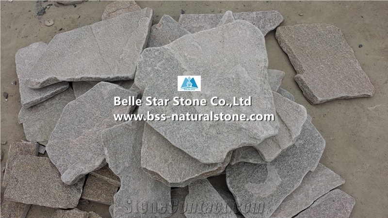 Pink Quartzite Tumbled Random Flagstone,Pink Crazy Stone,Quartzite Irregular Flagstones,Natural Flagstone Wall,Quartzite Landscaping Stone Wall,Quartzite Flagstone Walkway Pavers,Flagstone Courtyard