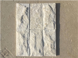 Natural White Quartzite Stone Mushroom Stone