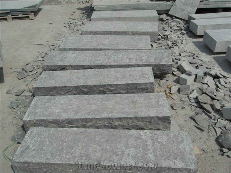 Bluestone Step Treads Top Acid Washed and Brushed Split Edges