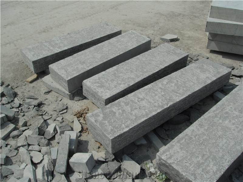Bluestone Step Treads Top Acid Washed and Brushed Split Edges