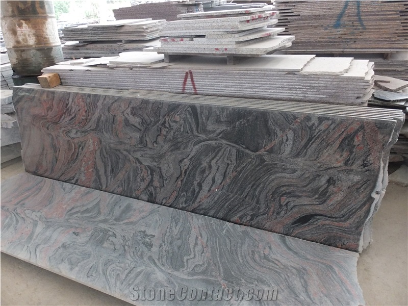 Cheap Chinese Multicolor Red Granite Polished Slabs Tiles