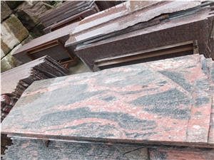 Cheap Chinese Multicolor Red Granite Polished Slabs Tiles