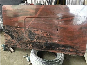 Cheap Chinese Multicolor Red Granite Polished Slabs Tiles