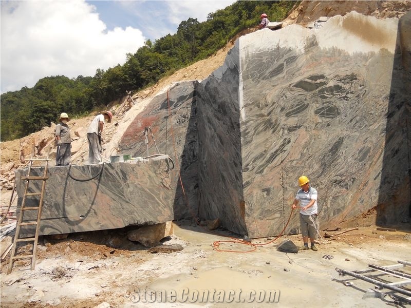 Chinese Cheap Multicolor Red Granite Blocks