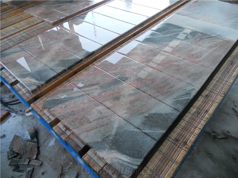 Chinese Cheap Multicolor Red Granite Indoor Floor, Cut to Size