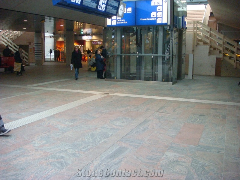 Chinese Cheap Multicolor Red Granite Indoor Floor, Cut to Size