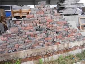 Chinese Cheap Multicolor Red Granite Natural Split Wallstone Wall Clading