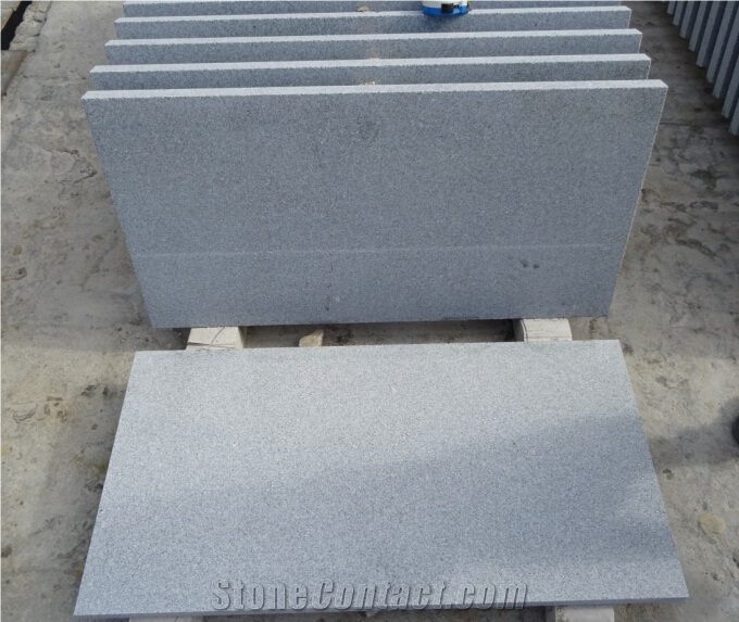 Finegrain Grey Granite G633 Polished Sandblasted Flamed Flooring Tile Outdoor Pavers Pool Coping Tile Dropface