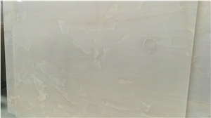Iran Snow White Onyx Polished Slabs for Flooring Tile Wall Tile