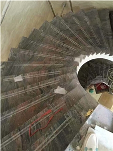 Multicolor Red Fantasy Red Granite Polished Flooring Tiles Steps Stairs