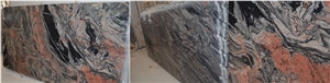 Multicolor Red Granite Polished Gangsaw Slabs Big Slabs Half Slabs