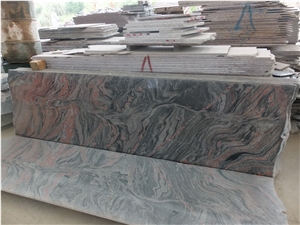 Multicolor Red Granite Polished Gangsaw Slabs Big Slabs Half Slabs