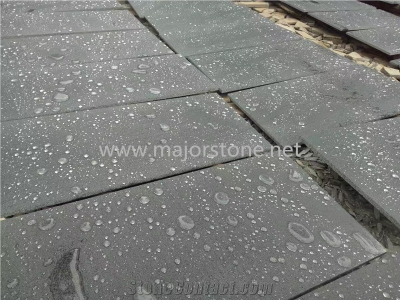Blue Stone / Water Sealed / Rough Honed / Dark Basalt Tile/ Black Basalt / Cat Paw / Natural Stone / Cheap Stone