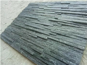 Black Quartzite Culture Stacked Stone Veneer