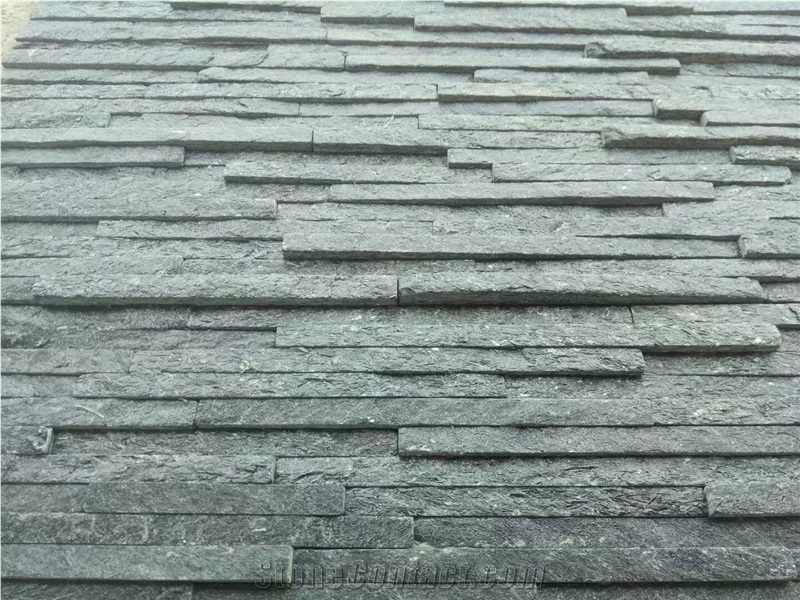 Black Quartzite Culture Stacked Stone Veneer