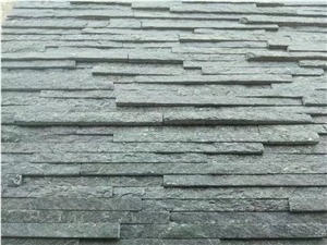 Black Quartzite Culture Stacked Stone Veneer