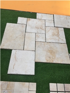 Yellow Limestone Tumbled Pattern Tile Yellow Limestone Tumbled Pattern Tile