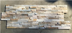 Yellow Slate Panel,Mix with Pink,Gray and White Colour，Multi Color Culture Ledge Stone , Slate Wall Decoration Panel , Corner and Flat Stone Veneer