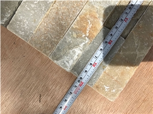 Yellow Slate Panel,Mix with Pink,Gray and White Colour，Multi Color Culture Ledge Stone , Slate Wall Decoration Panel , Corner and Flat Stone Veneer