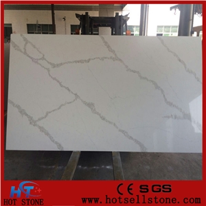 A Quality Calacatta White Solid Surface Top,Bianco Quartz Stone Slab,Marble Like Quartz Stone Slab