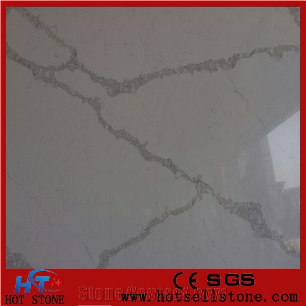 A Quality Calacatta White Solid Surface Top,Bianco Quartz Stone Slab,Marble Like Quartz Stone Slab