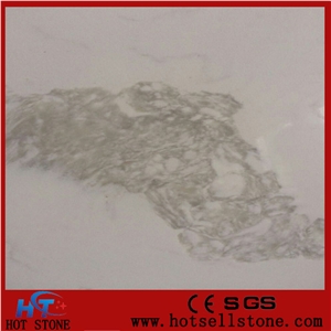 A Quality Calacatta White Solid Surface Top,Bianco Quartz Stone Slab,Marble Like Quartz Stone Slab