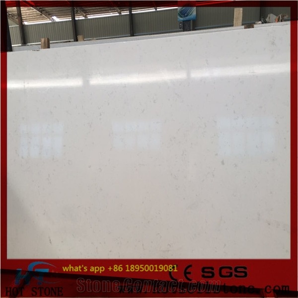 Pure White Quartz Slabs, Acrylic Solid Surface