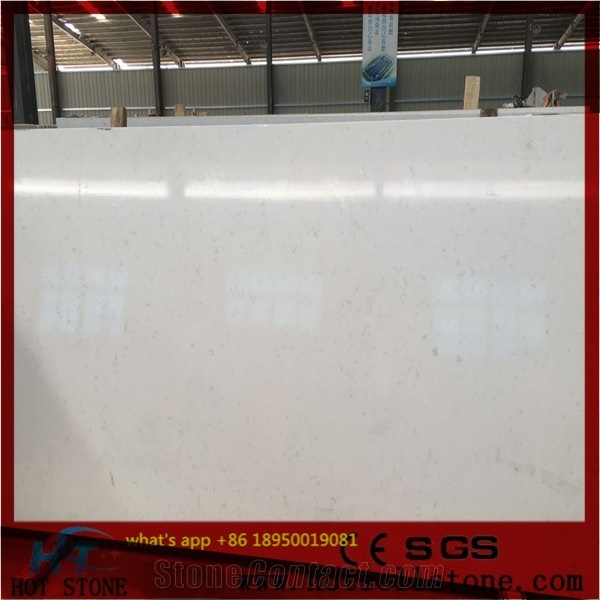 Pure White Quartz Slabs, Acrylic Solid Surface