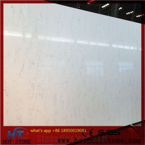 Pure White Quartz Slabs, Acrylic Solid Surface