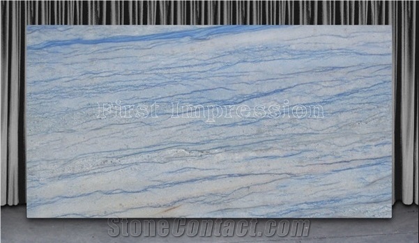 Brazil Quartzite/Book Matched Azul Imperial Natural Quartzite/Brazil Blue Quartzite for Wall Tiles & Swimming Pool & Countertops/Royal Blue Quartzite/Blue Macauba Big Slabs