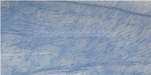 Brazil Quartzite/Book Matched Azul Imperial Natural Quartzite/Brazil Blue Quartzite for Wall Tiles & Swimming Pool & Countertops/Royal Blue Quartzite/Blue Macauba Big Slabs