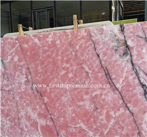 Luxury New Polished Pink Onyx Slabs and Tiles/Wall Cladding for Vanity Top/Bathroom Top/A Grade and High Polished Degree/Own Factory/Natural Stone for Hotel Use Bright Natural Stone/Big Slab Onyx Luxury New Polished Pink Onyx Slabs and Tiles/Wall Cladding for Vanity Top/Bathroom Top/A Grade and High Polished Degree/Own Factory/Natural Stone for Hotel Use Bright Natural Stone/Big Slab Onyx