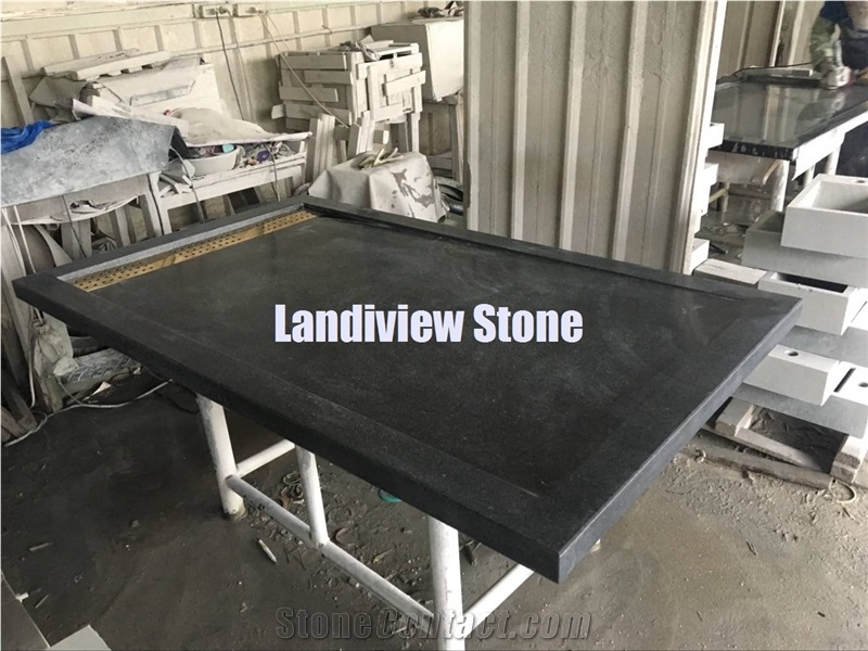 Galaxy Soapstone Black Granite Shower Trays