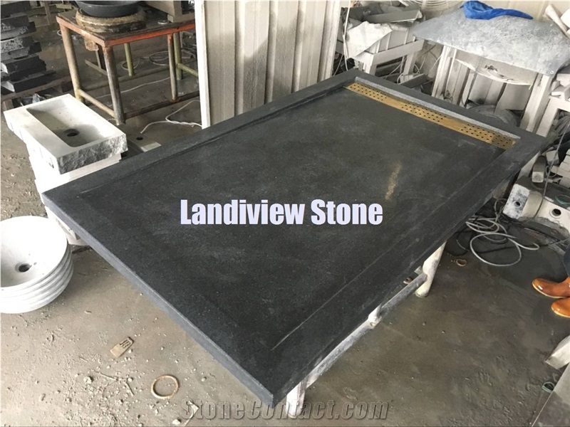 Galaxy Soapstone Black Granite Shower Trays