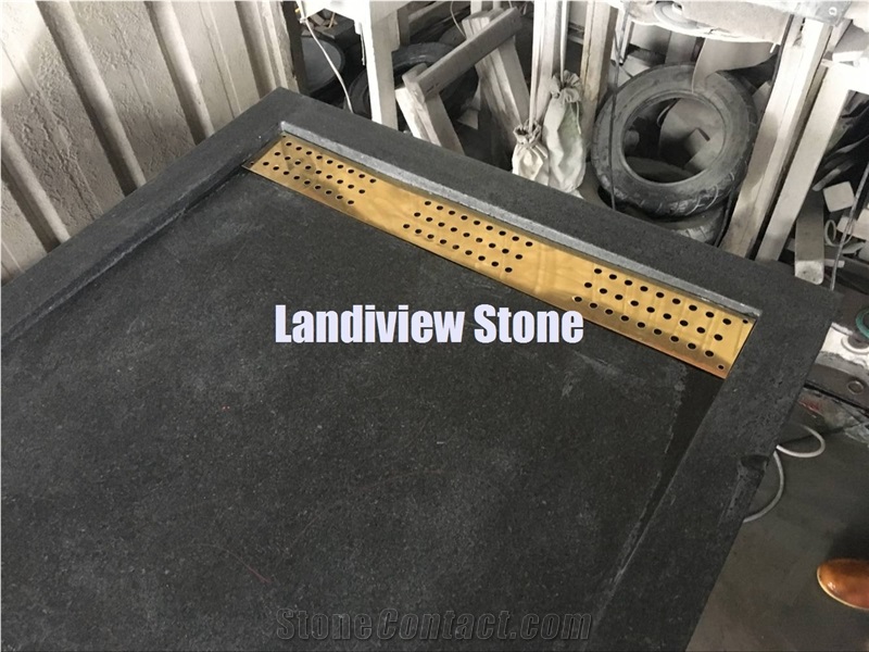 Galaxy Soapstone Black Granite Shower Trays