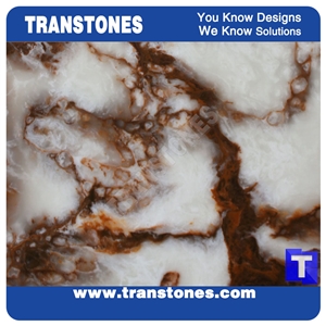 Imperial Cafe Brown Artificial Marble Stones Wall Panel Slabs for Hotel Reception Desk,Tiles for Hotel Lobby