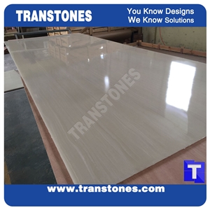 Solid Surface Bianco Perlino Artificial Marble Stones Slabs Tile Polished for Walling,Flooring,Kitchen Bathroom Design Glass Stone Material