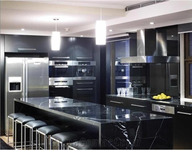 Solid Surface Nero Marquina Tiles Floor Covering,Wall Cladding Panel,Black Artificial Marble Sheet Slab for Interior Furniture,Corian Stones