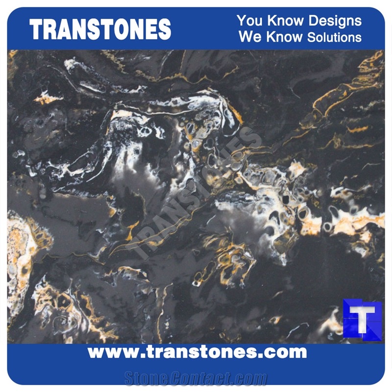 Solid Surface Nero Portoro Gold & Black Marble Slabs Polished for Waterjet Flooring Project,Glass Stone Tiles for Walling Interior Design