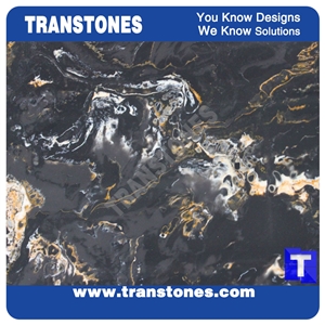 Solid Surface Nero Portoro Gold & Black Marble Slabs Polished for Waterjet Flooring Project,Glass Stone Tiles for Walling Interior Design