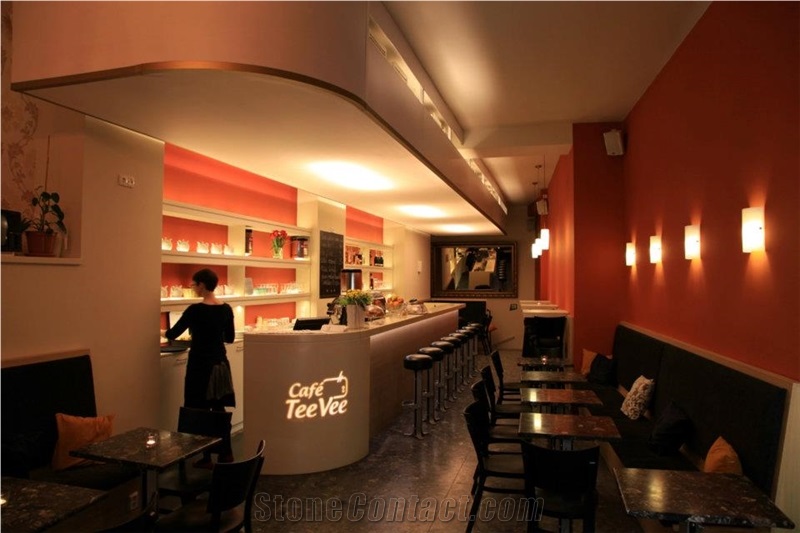 Solid Surface White Artificial Marble Stones Cafe Table,Custom Reception Of Store,Acrylic Furniture Manufacturer