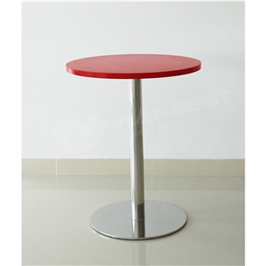 Cheap Acrylic Portable Circle Restaurant Cafe Dining Table Design
